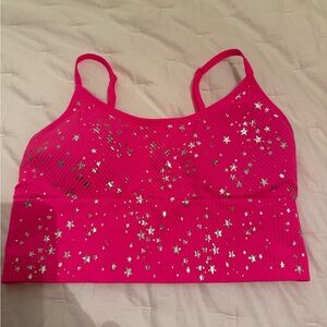 PINK Victoria's Secret Hot Pink Starry Bra